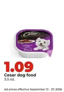 Hy-Vee Cesar dog food offer