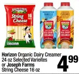 Super King Markets Horizon Organic Dairy Creamer or Joseph Farms String Cheese offer