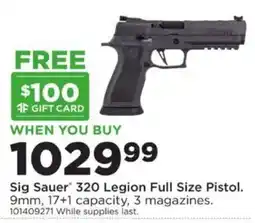 Mills Fleet Farm Sig Sauer 320 Legion Full Size Pistol offer