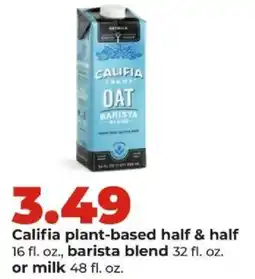 Hy-Vee Califia plant-based half & half offer