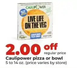 Hy-Vee Caulipower pizza or bowl offer