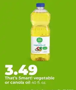 Hy-Vee That's Smart! vegetable or canola oil offer