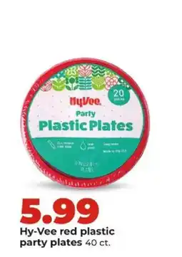Hy-Vee Hy-Vee red plastic party plates offer