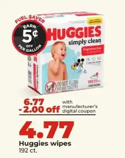 Hy-Vee Huggies wipes offer