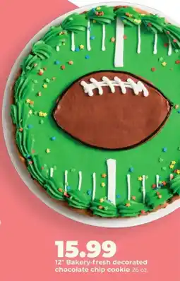 Hy-Vee 12" Bakery-fresh decorated chocolate chip cookie offer