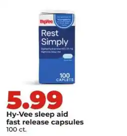 Hy-Vee Hy-Vee sleep aid fast release capsules offer