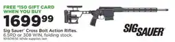 Mills Fleet Farm Sig Sauer Cross Bolt Action Rifles offer
