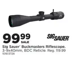 Mills Fleet Farm Sig Sauer Buckmasters Riflescope offer