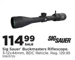 Mills Fleet Farm Sig Sauer Buckmasters Riflescope offer