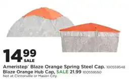 Mills Fleet Farm Ameristep blaze orange spring steel cap offer