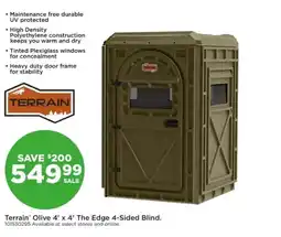 Mills Fleet Farm Terrain Olive 4' x 4' The Edge 4-Sided Blind offer