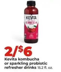 Hy-Vee Kevita kombucha or sparkling probiotic refresher drinks offer