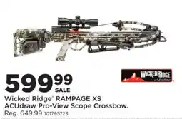 Mills Fleet Farm Wicked Ridge Rampage XS ACUdraw Pro-View Scope Crossbow offer