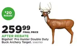 Mills Fleet Farm Bigshot Pro Hunter Double Duty Buck Archery Target offer