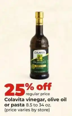 Hy-Vee Colavita vinegar, olive oil or pasta offer