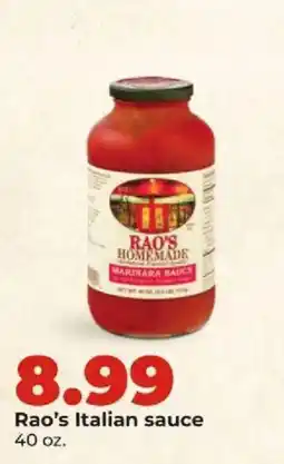 Hy-Vee Rao's Italian sauce offer