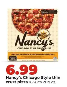 Hy-Vee Nancy's Chicago Style thin crust pizza offer