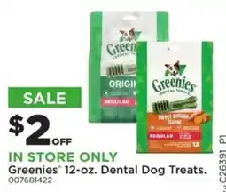 Mills Fleet Farm Greenies dental dog treats offer