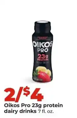Hy-Vee Oikos Pro 23g protein dairy drinks offer