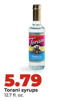 Hy-Vee Torani syrups offer