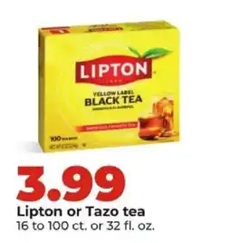 Hy-Vee Lipton or Tazo tea offer