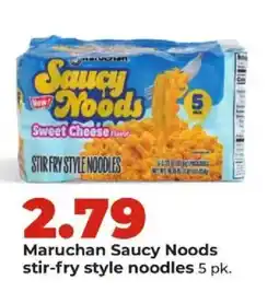 Hy-Vee Maruchan saucy noodles stir-fry style noodles offer