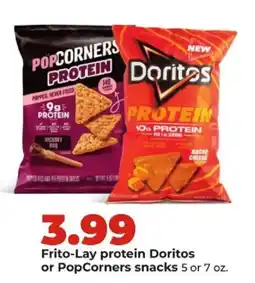 Hy-Vee Frito-Lay protein Doritos or PopCorners snacks offer