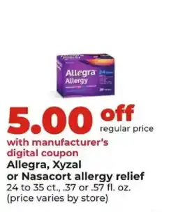 Hy-Vee Allegra allergy relief offer