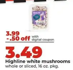 Hy-Vee Highline white mushrooms offer