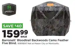 Mills Fleet Farm Barronett Bloodtrail Backwoods Camo Feather Five Blind offer