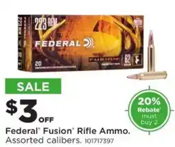 Mills Fleet Farm Federal Fusion Rifle Ammo offer