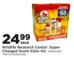 Mills Fleet Farm Wildlife Research Center Super Charged Scent Killer Kit offer