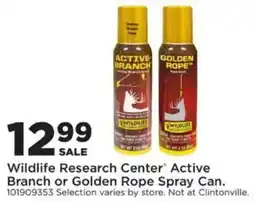 Mills Fleet Farm Wildlife Research Center Active Branch or Golden Rope Spray Can offer