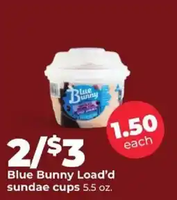 Hy-Vee Blue Bunny Load'd sundae cups offer