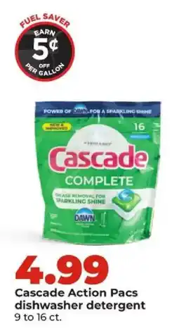 Hy-Vee Cascade Action Pacs dishwasher detergent offer