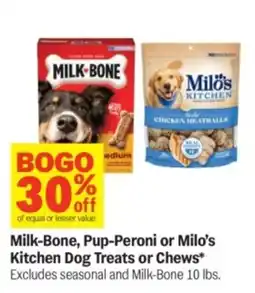 Meijer Milk-Bone, Pup-Peroni or Milo's Kitchen Dog Treats or Chews offer