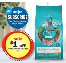 Meijer Purina One Dry Cat Food offer