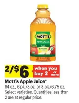 Meijer Mott's Apple Juice offer