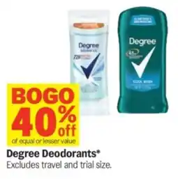 Meijer Degree Deodorants offer