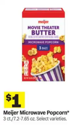 Meijer Meijer Microwave Popcorn offer
