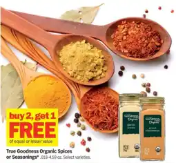 Meijer True Goodness Organic Spices or Seasonings offer