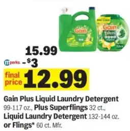 Meijer Gain Plus Liquid Laundry Detergent offer