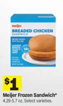 Meijer Meijer frozen sandwich offer