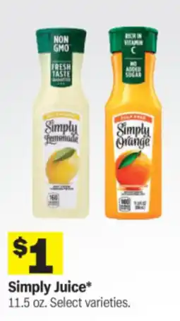 Meijer Simply Juice* offer