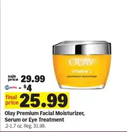Meijer Olay Premium Facial Moisturizer, Serum or Eye Treatment offer
