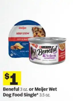 Meijer Beneful dog food single offer