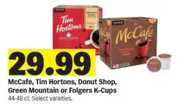 Meijer McCafe, Tim Hortons, Donut Shop, Green Mountain or Folgers K-Cups offer
