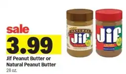 Meijer Jif Peanut Butter or Natural Peanut Butter offer