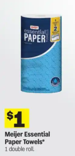 Meijer Meijer Essential Paper Towels offer