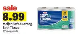 Meijer Meijer soft & strong bath tissue offer